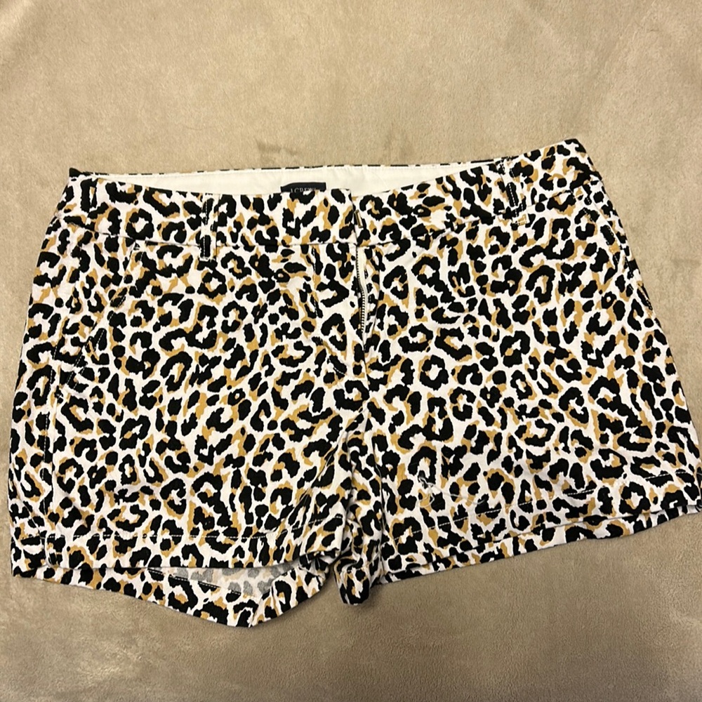 JCrew leopard print shorts - Picture 1 of 3
